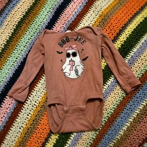 Boo-Jee Ghost Kids Long Sleeve Onsie - Pink